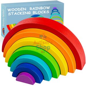 Wooden Rainbow blocks