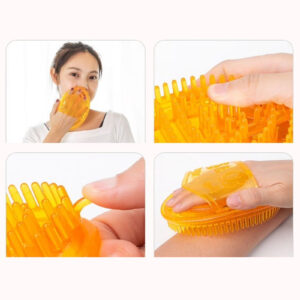 Silicone Hard Brush | Sensory Silicone Body Scrubber & Massager | Deep Pressure Stimulation Tool for Autism & Stress Relief | Gentle Exfoliator for Sensitive Skin (Kids & Adults)