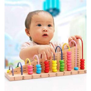 Wooden Calculation Shelf | Educational Abacus Math Toy for Kids | Sensory Tool for Autism & Special Needs | Enhances Counting, Math Skills & Fine Motor Development