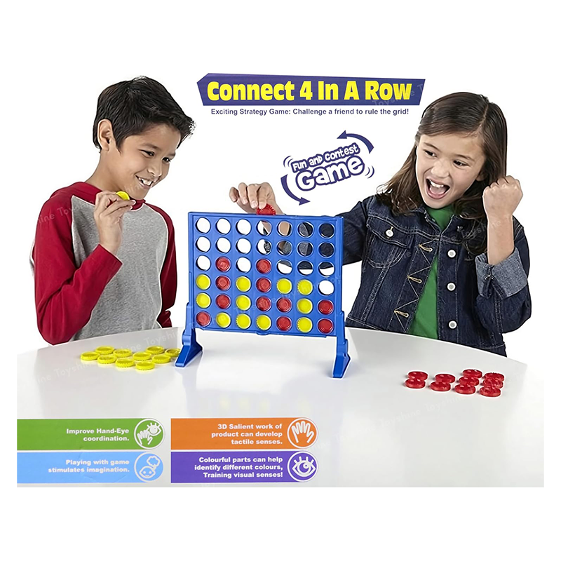 Plot 4 Connect Game | 4 Connect Strategy Board Game | Educational Sensory & Logical Thinking Toy for Kids | Enhances Critical Thinking, Fine Motor Skills & Social Interaction