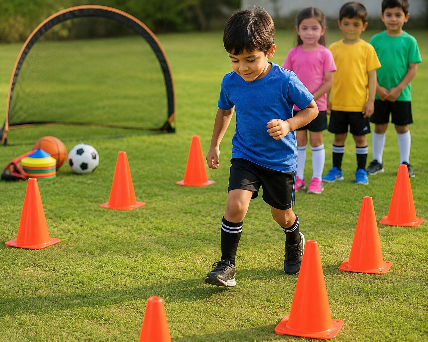 Multicolor Kids' Training Cones Set | Durable Sensory & Physical Activity Tools for General & Special Needs Children | Enhances Gross Motor Skills, Coordination & Spatial Awareness