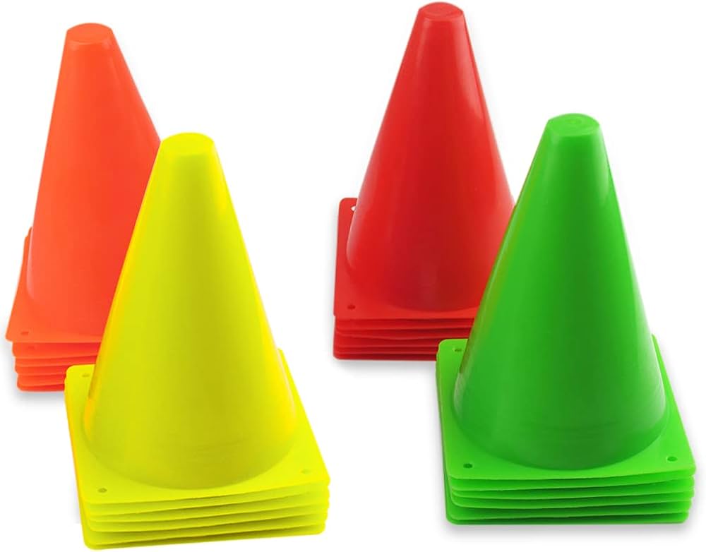 Multicolor Kids' Training Cones Set | Durable Sensory & Physical Activity Tools for General & Special Needs Children | Enhances Gross Motor Skills, Coordination & Spatial Awareness