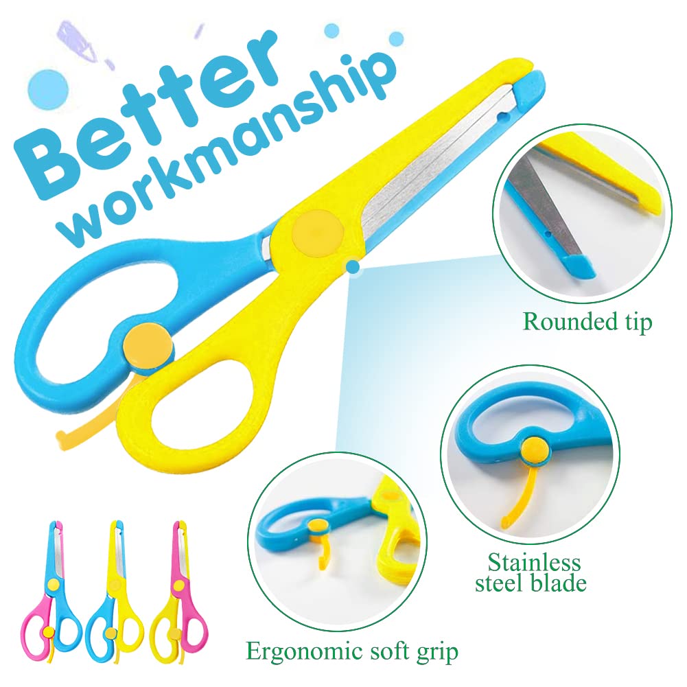 Child-Safe Plastic Scissors for Kids | Training Scissors for Fine Motor Skills & Creative Arts | Safe & Ergonomic Design for General & Special Needs Children