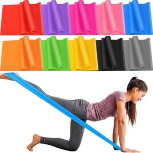 Premium Resistance Band (Thera Band) Set for Fitness & Rehabilitation | Multi-Purpose Elastic Band for Physical Therapy, Sensory Integration & Muscle Strengthening – Safe for Kids & AdultsPremium Resistance Band (Thera Band) Set for Fitness & Rehabilitati