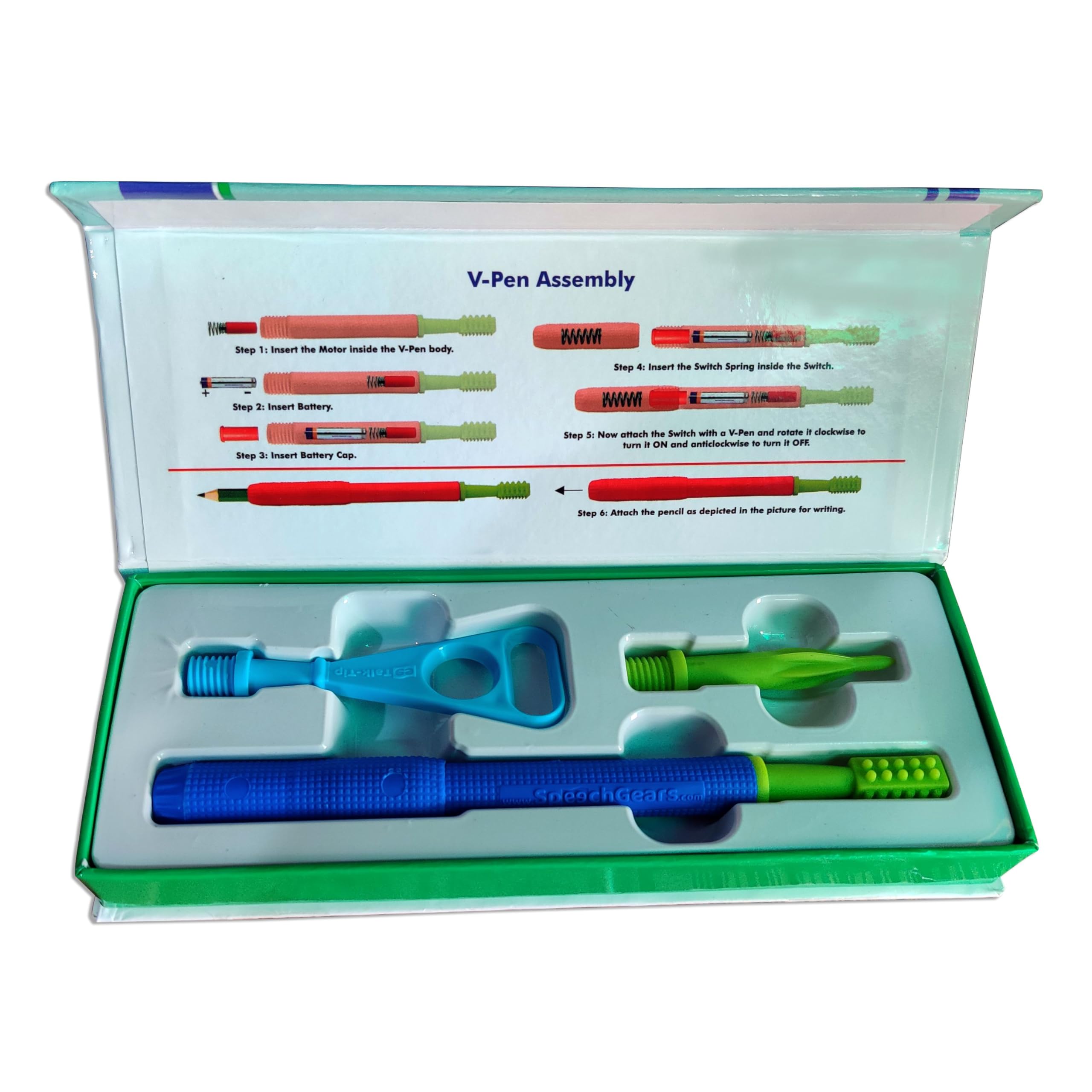 V-Pen Vibration Oral Motor Therapy Tool | Professional Speech & Feeding Therapy Aid for Kids | Sensory Input Tool for Oral Muscle Development, Speech Correction & Swallowing Support