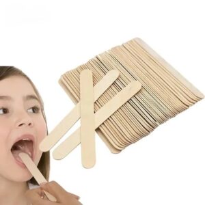 Tongue Depressor | Sensory Oral & Speech Therapy | Disposable Wooden Tongue Depressor | 100 Pcs Premium Medical Grade Wood Sticks | Oral-Motor & Speech Therapy Tool for Kids, Autism & Special Needs