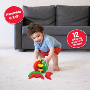 Giggles Activity Ball For Kids | Educational Activity Puzzle Ball for Kids | Montessori Learning Toy for Sensory Development, Shape Sorting & Fine Motor Skill Building | Brain Teaser Puzzle for Early Childhood Education