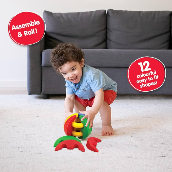 Giggles Activity Ball For Kids | Educational Activity Puzzle Ball for Kids | Montessori Learning Toy for Sensory Development, Shape Sorting & Fine Motor Skill Building | Brain Teaser Puzzle for Early Childhood Education