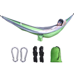 Hammock swing | Camping Portable Hammocks Nylon Color Parachute Fabric Single and Double Size Outdoor Camping Hiking Garden Hammock