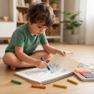 Titi 24 Color Oil Pastels Set for Kids | Premium Non-Toxic Drawing Crayons for Art & Creative Skill Development | Durable Easy-Grip Coloring Kit for School & Home | Sensory Skill Development Tools for Autism