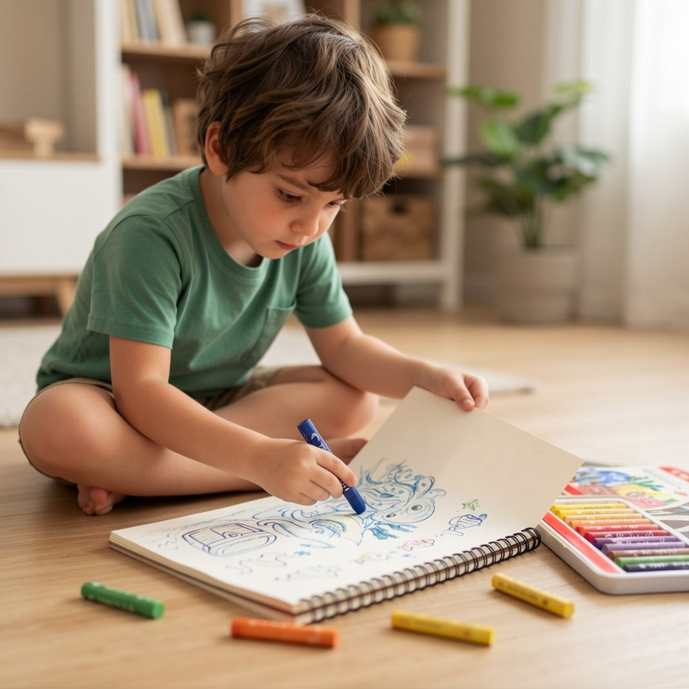 Titi 24 Color Oil Pastels Set for Kids | Premium Non-Toxic Drawing Crayons for Art & Creative Skill Development | Durable Easy-Grip Coloring Kit for School & Home | Sensory Skill Development Tools for Autism
