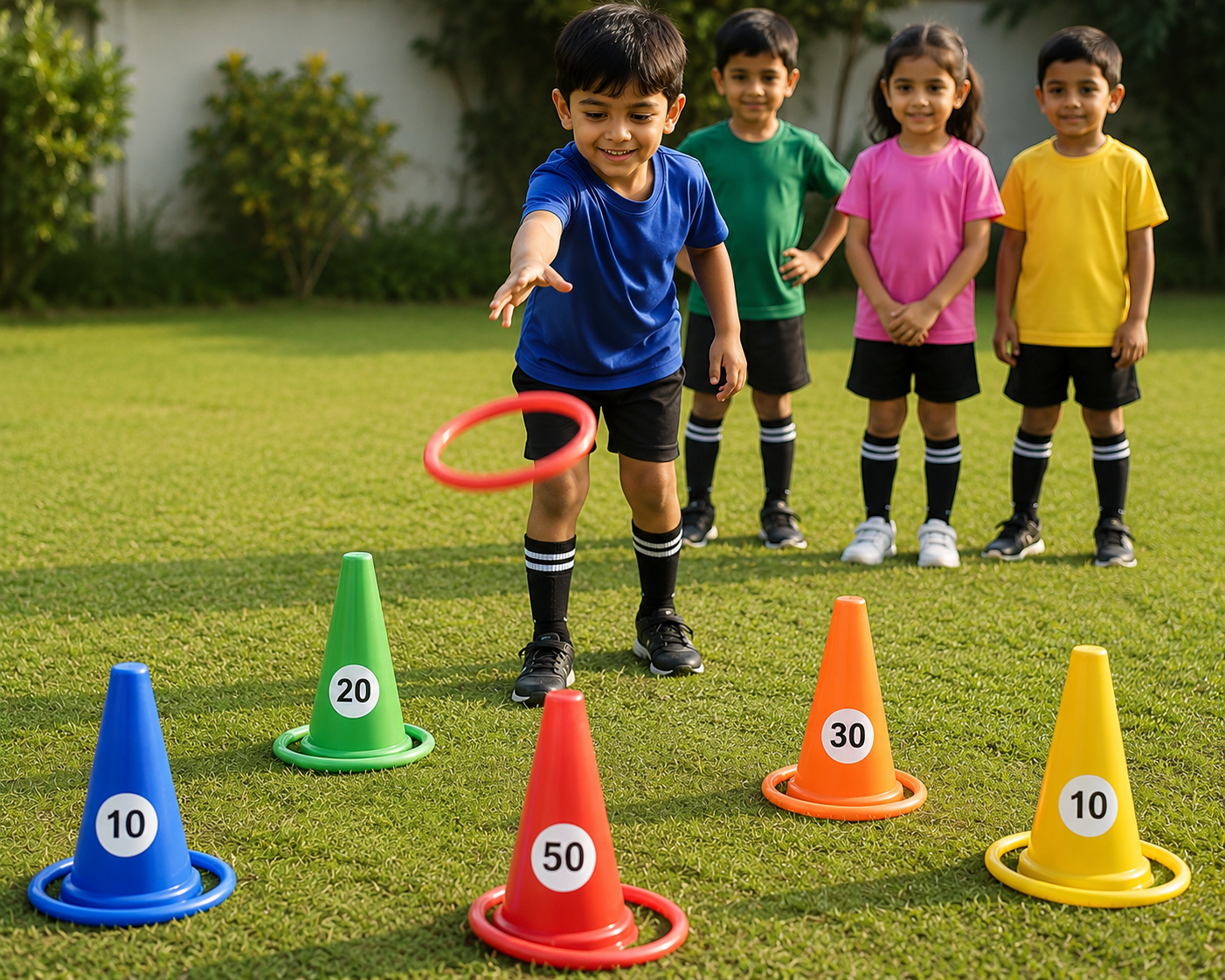 Multicolor Kids' Training Cones Set | Durable Sensory & Physical Activity Tools for General & Special Needs Children | Enhances Gross Motor Skills, Coordination & Spatial Awareness