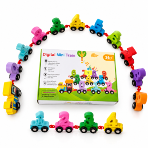 Digital Mini Train | Digital Mini Train Toy Set for Kids | 0-9 Colorful Number Sorting Railway Blocks | Fine Motor & Early Educational Cognitive Sensory Toy for Autism & Toddlers