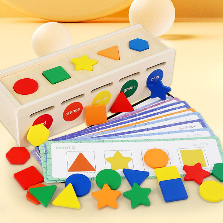 Premium Wooden Shape Sorting Box | Geometric Color & Shape Match Puzzle Board | Fine Motor Skills & Occupational Therapy Toy for Autism, ADHD & Toddlers
