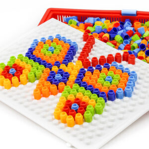 Arts Crafts play set | DIY Creative Mosaic Board Toy |  Kids DIY Arts & Crafts Peg Board Set | Color Matching Puzzle Toy | Autism Eye contact sensory toy | Kids DIY Arts & Crafts Peg Board Set | Educational Learning Toy |