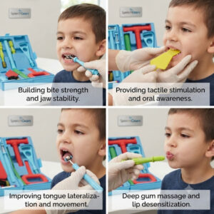 Professional Oral Motor Therapy Tool Set | Speech & Sensory Development Kit for Kids with Autism | Fine Motor & Oral Muscle Exerciser for Speech Delay