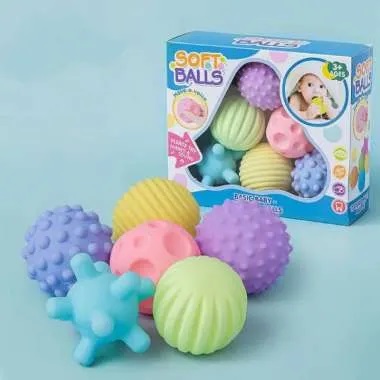 Sensory Soft Ball Set | Textured Tactile Learning Balls with Sound | Educational Sensory Toys for Babies, Autism & Sensory Play