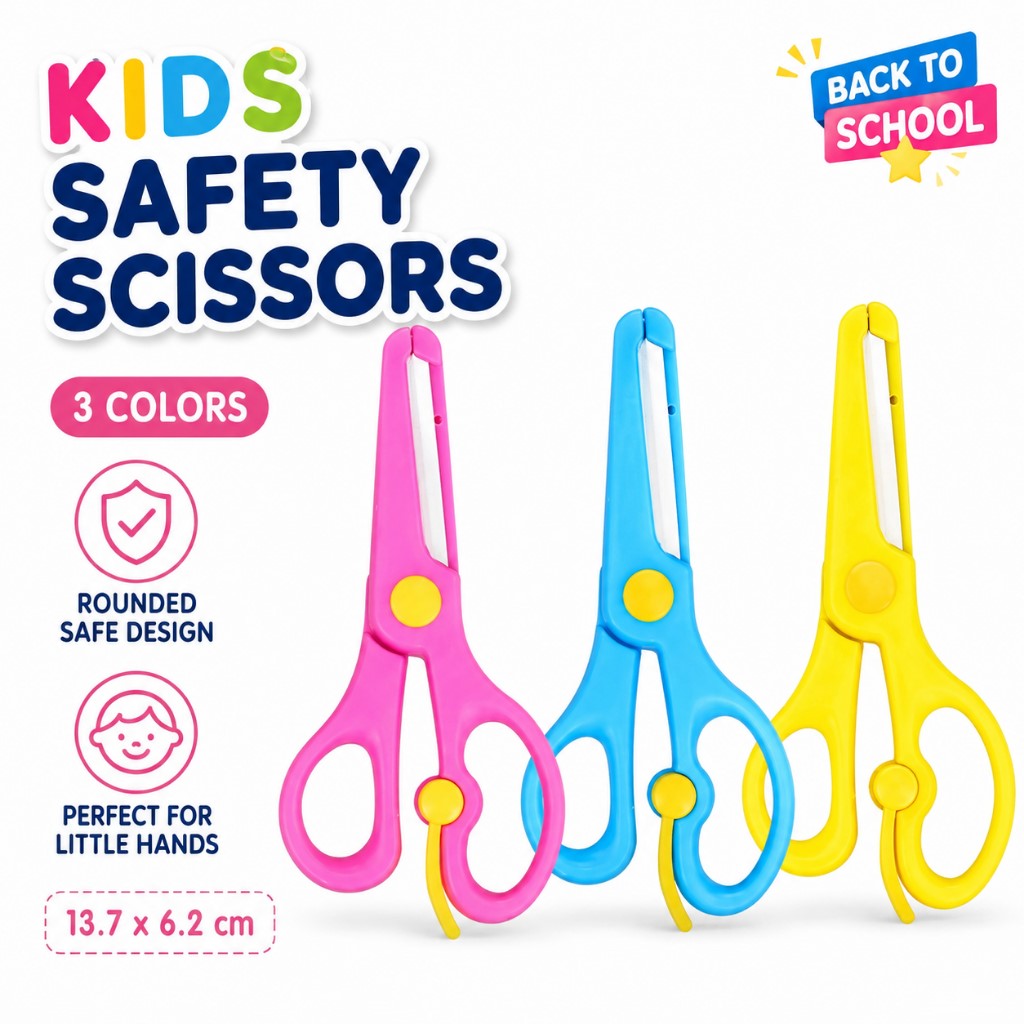 Child-Safe Plastic Scissors for Kids | Training Scissors for Fine Motor Skills & Creative Arts | Safe & Ergonomic Design for General & Special Needs Children